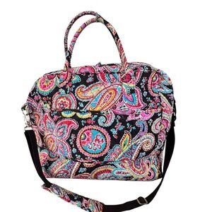 Vera Bradley Weekender Travel Bag Rare Retired Print Parisian Paisley